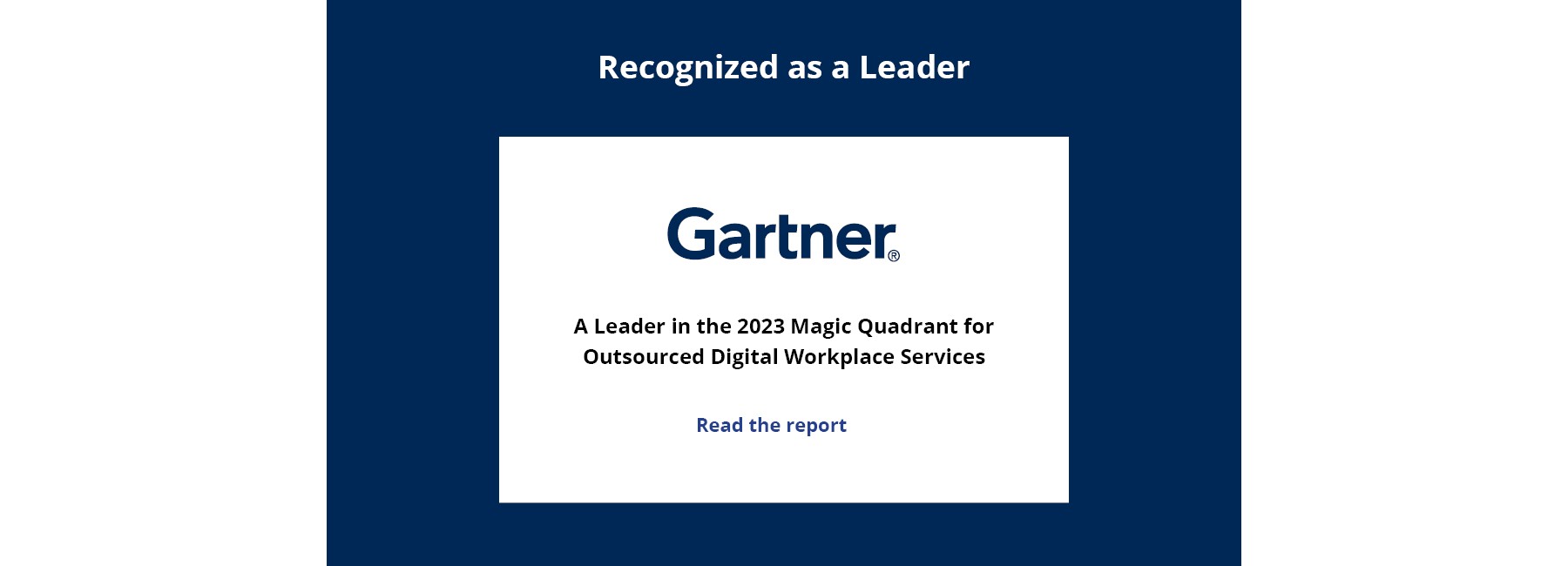 Gartner MW leader recognition